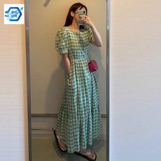 체크 여름 아들맘 등원룩원피스 엄마등원룩