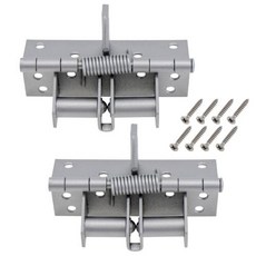 도어 클로저 문 닫힘 장치 자동 실버 짝 경첩 닫기 용수철 90 도 위치 설정 2 개, 1) 은 - 무타공자석경첩