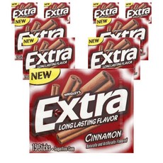 Extra Extra 시나몬 슈가프리 껌 잠깨는 껌, 9개, 40g