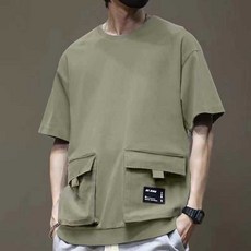 입체포켓 반팔 티셔츠 트렌드 데일리 캠퍼스 패션