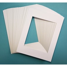 topseller100 Pack of 25 Sets of 11x14 White Picture Mats Mattes Matting for 8x10 Photo + Backing