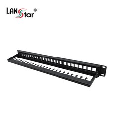 LANstar 24포트 키스톤잭 마운트 판넬 LS-PLKP-24UM, 1개