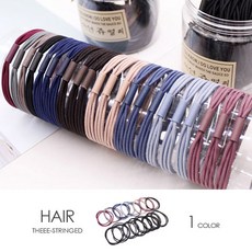 kirakirashop 3줄 멀티 대용량 헤어끈 세트+고양이 파우치 AHB1590