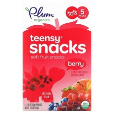 플럼 오가닉스 틴지 후르츠 베리 12개월 이후 10g x 5팩, 5개