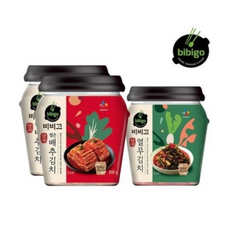 (냉장)비비고 썰은배추김치(용기)500gx2개+열무김치(용기)480gx1개, 1세트, 500g