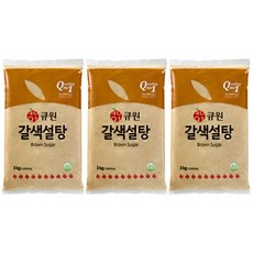 큐원 갈색설탕, 3kg, 3개