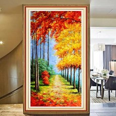 황금 단풍길 전체보석십자수 집에서하는 취미(사은품 증정), 50x80cm, 겨울(D)