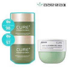 [김정문알로에] 큐어 2X크림2개+수딩젤 250ml 1개, 없음, 상세설명 참조