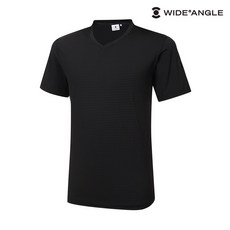 [와이드앵글 공식] 남성 리조트 조직 V넥 티셔츠 M WMM21271Z1