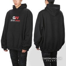 남성 짐웨어 로고 블랙 후드티 620973 TIVD4 1000