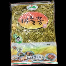 LETEO-솔거종합 업소용 식당 식자재 반찬 식재료 마늘쫑절임 4kg 국, 1개