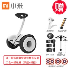 글로벌 서비스 Segway Ninebot S 세그웨이 나인봇 스마트 코어 밸런싱 전기 전동휠, 9 번 흰색 + 투 인원 조이스틱 + 7 피스 보호 장비 (권장)_54v