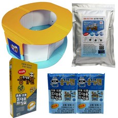 캠핑휴대용변기 본체 응고제2세트+리필2 (응고제10개+용변봉투10개세트), 응가맨본품+응고제2세트+리필2 (응고제+용변봉투10개), 1개