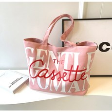 코코린느 캘리그라피 패턴 캔버스 에코백 숄더백 (3colors)