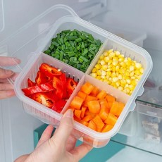 주방 휴대용 조미료 분리기 보관함 냉장고 분할 트레이 신선도, 1개