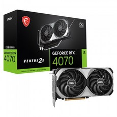 MSI 지포스 RTX 4070 벤투스 2X E1 OC D6 12GB, DDR6