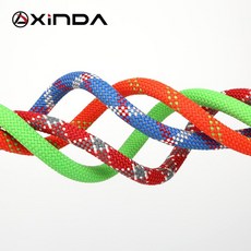 8자하강기 XINDA 캠핑 암벽 등반 로프 9mm 정적 21kN 고강도 안전 높이 장비 작업, 06 Black-20meter