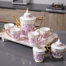 영국 황실 금장 벚꽃 모양 티팟 에프터눈티 차세트 컵세트집들이선물 모던 홈까페 신혼선물