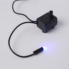 LED 조명 워터 펌프 고양이 물 분수 모터 액세서리 애완 동물 마시는 그릇 고양이 워터 디스펜서 교체, 1개, 블루 라이팅 펌프