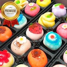 30년 전통 달인의 명품 수제 화과자 선물세트 개별포장(55g/개당) 쫄깃한 국내산 찹쌀+달콤한 팥앙금(30구만 보자기 포장), 1세트, 550g
