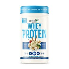 단백질 파우더 Natreve New Zealand Whey Isolate Protein Powder - Gluten Free Non-GMO Grass Fed Protein with Amino Acids French Vanilla Wafer Sundae, 본문참고