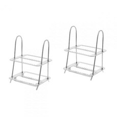 가투이다 4pcs 26 염색 랙 스테인리스 스틸 현미경 슬라이드 홀더 위치 유리, 9.5X7.2CMx2pcs, Silverx2pcs, 4개