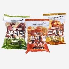 프레첼 85g 3종 맥주안주 술안주 간식 수입과자 프레즐 버터갈릭 체다치즈 허니머스타드, 20개