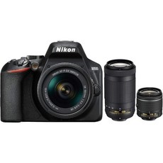 니콘 D3500 DX 포맷 DSLR 투렌즈 키트 with AF PDX NIKKOR 18 55mm f 3.5 5.6G VR 70 300mm 4.5 6.3G ED 블랙 - 니콘d3500