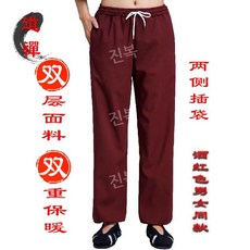 무술복 바지 하의 태극권 기모 겨울 가을 두꺼운 도복 우슈