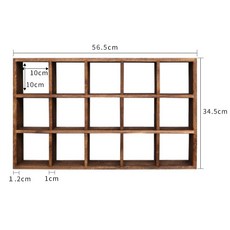 원목 찻잔 진열장 찻장 수납장 인테리어 다기장 빈티지 선반 머그컵 다도, E. 15칸 - 다기선반