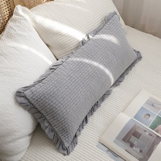 베개커버 피그먼트 60수 아사면 30x70 줄누빔프릴