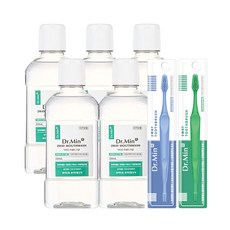 닥터민 투웨이 가글 300ml 5개+투웨이 칫솔 2개(컬러 랜덤) 초순수 치과 구강청결제