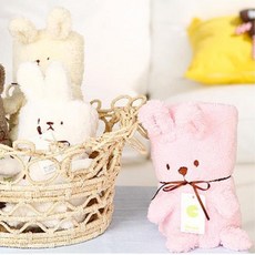 귀여운 토끼인형 디자인 무릎담요 담요이불 귀여운담요, 색상 / 핑크