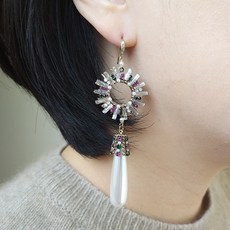 유색수제귀걸이