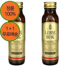 1+1 솔가 엘 L 리신 라이신 Lysine 500mg 100정 HCl, 2개