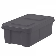 이케아 KLAMTARE 클렘타레 수납함+뚜껑 실내외겸용 다크그레이 27x45x15cm 302.923.61, Storage box