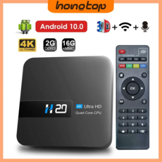 HONGTOP H20 스마트 TV 박스 안드로이드 100 미디어 플레이어 TV 박스 안드로이드 3D 플레이 스토어 초고속 1080P 셋톱 박스 2GB 16GB 4K HD H265, 3.European Standard  1G8G - huiduhd-a3