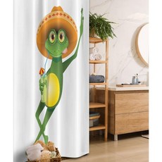 암베손 사이언스 스톨 샤워 커튼 랩 스케치북 방정식 루프 현미경 분자 플라스크 프린트 후크가 있는 패브릭 욕실 장식 세트 36인치 X 72인치 L 크림 그린, 36