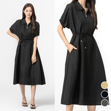 아노락원피스
 인플리에 여성 허리잘록 아노락 롱 원피스