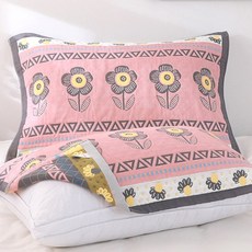 댕냥샵 가구/홈데코 롱쿠션커버 642298564880, 딥 핑크 다섯 꽃 52cmx78cm / 쌍