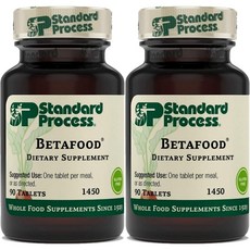 스탠다드프로세스 Standard Process Betafood 스탠다드 프로세스 베타푸드 귀리 오가닉 올가닉 비트 뿌리 함유 소화 보조제 312mg 90정 2병, x, 1개