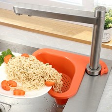 싱크대 음식물쓰레기 거름망 채반 세척 물빠짐 트레이 배수 플라스틱통, 랜덤, 1개