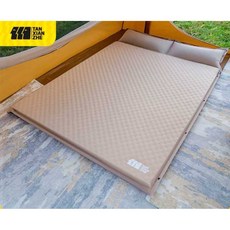 캠핑용 얇은 에어매트리스 연결 가능한 똑딱이 에어매트 싱글 더블, 3cm 자동  에어 매트 싱글