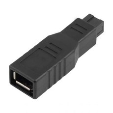 Firewire 어댑터 FireWire 800 400 컨버터 커넥터 9 6핀 IEEE 1394 Black 1pc, 1개