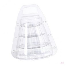 Zeyuan4 개의 층 당 컵 케이크 마카롱 디저트 음식 플래터 둥근 진열대 2pcs