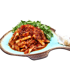 가오리무침회400G 생가오리무침회 제비원식당 2-3인용밀키트 음식 캠핑요리 집들이음식, 중간맛