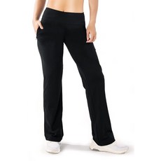 Yogipace 지퍼 포켓 여성용 쁘띠/레귤러/톨 UPF 50+ 와이드 레그 여행용 바지 캐주얼 팬츠39555