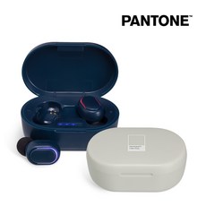 PANTONE 블루투스 이어폰_ 오토페어링 5.0 -2 컬러 CALM GREY / SPACE BLUE, TWS-PTB04, 그레이