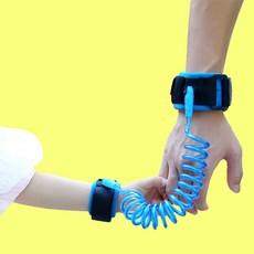 미아방지 스프링 손목 끈 여행 외출 피크닉 나들이 미아방지용품, 일반형, 1.5m, 블루, 1개