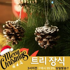 (주)파티해 크리스마스 트리 장식1 A-C - 오너먼트 소품 장식볼, A21_솔방울장식오너먼트(6입)